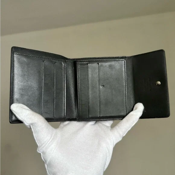 Louis Vuitton Matte Dark Gray Monogram Compact Wallet - Picture 5 of 15